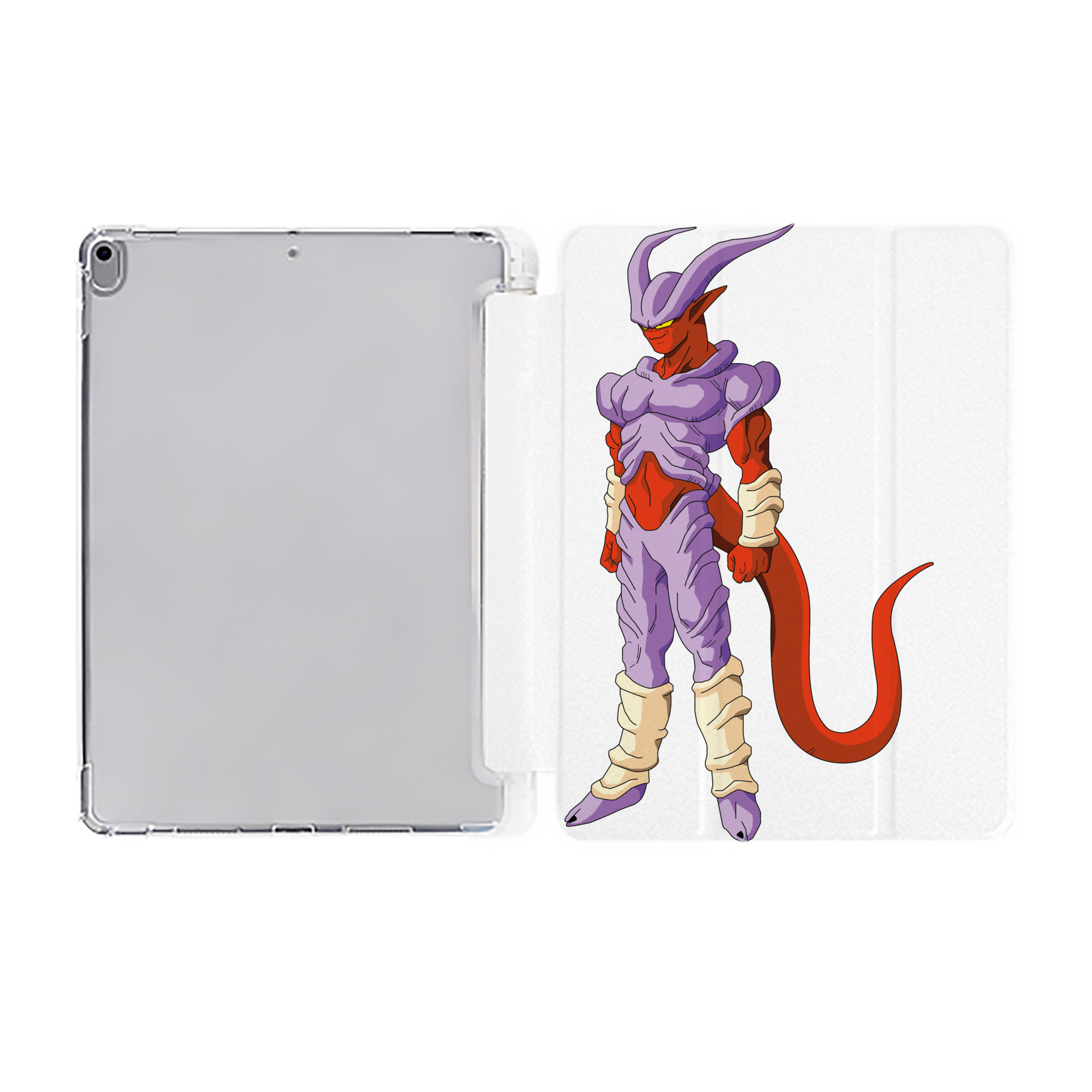 （画像用） ドラゴンボール ジャネンバ DRAGON BALL Janemba IPad ケース ペン収納付き 三つ折りスタンド PUレザー×シリコン 対応機種9.5/10.5/10.9インチ